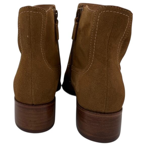 NEW w IMPERFECTIONS Cole Haan Suede Bootie Size 6 Camel - Picture 5 of 8